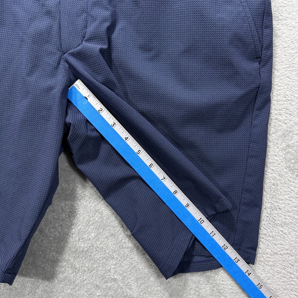 KJUS Shorts Mens 38 Blue Ike Texture Regular Fit 10" Performance Golf Chino - Picture 9 of 9